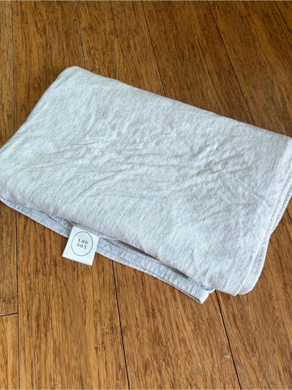 Lou Lou & Company Light Gray Knit Baby Blanket